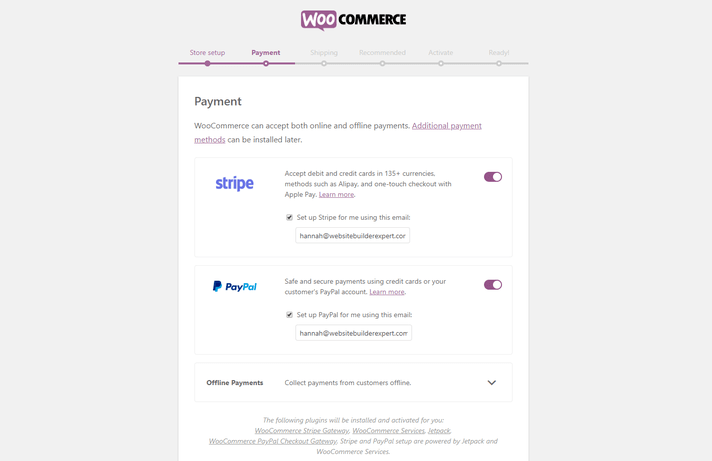 thiết lập phương thức thanh toán WooCommerce