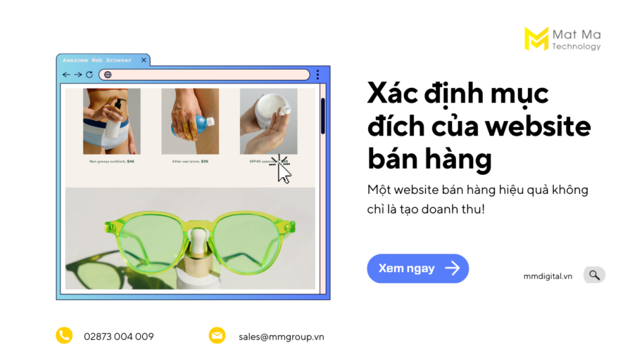 mục tiêu của website bán hàng